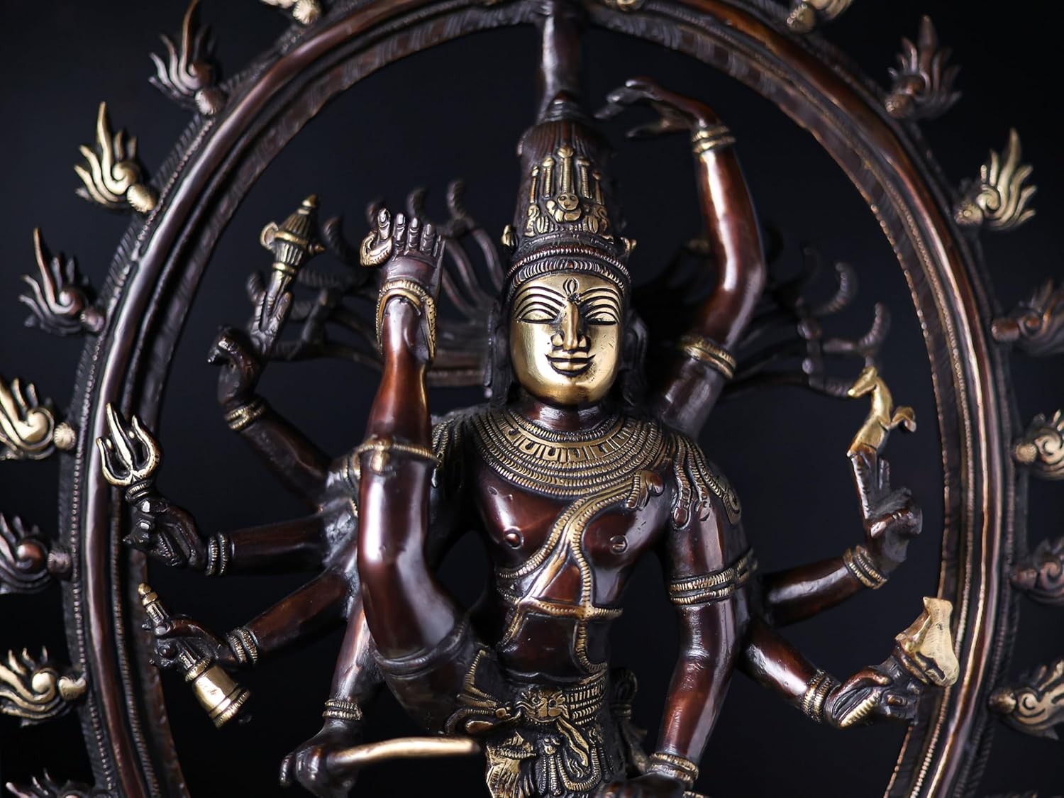 Shivaji Arts Dancing Shiva Nataraja Statue Large, Dancing Shiva Natraj Statue, 62 CM Big Size Brass Lord Shiva Natraja Sculpture, Shiv Nataraj Figurine.