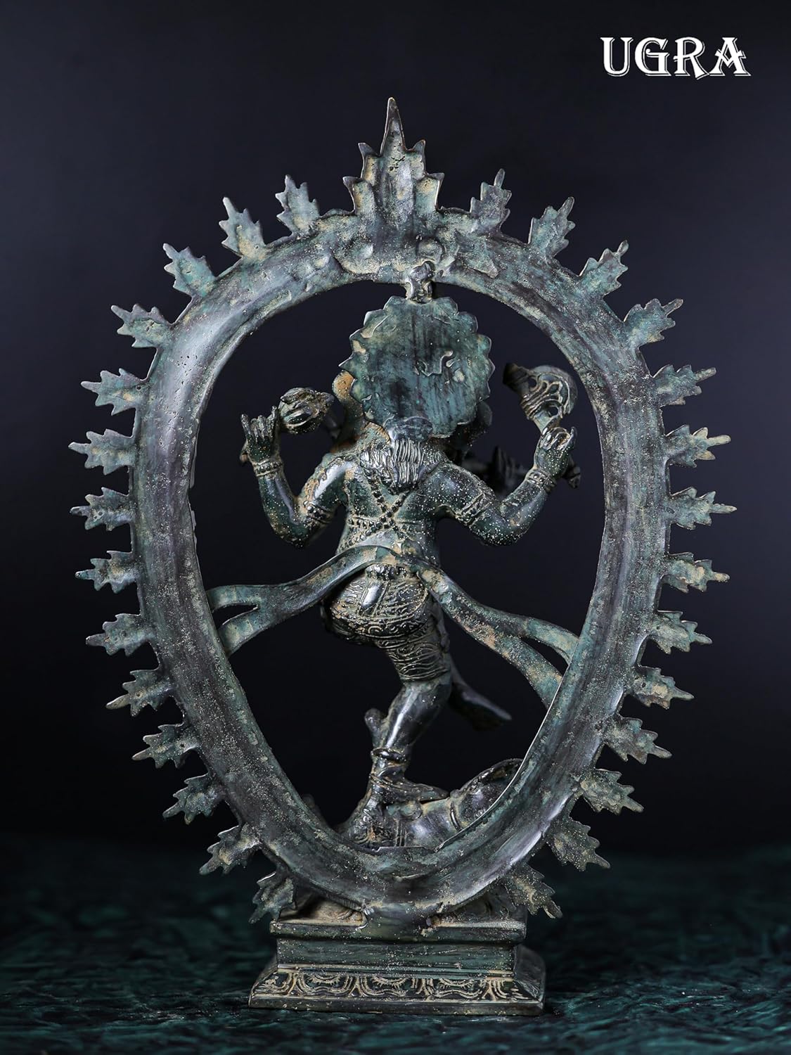 Shivaji Arts 32 CM Dancing Ganesha Idol – Antique Bronze Ganesh Statue for New Beginnings and Housewarming Gifts