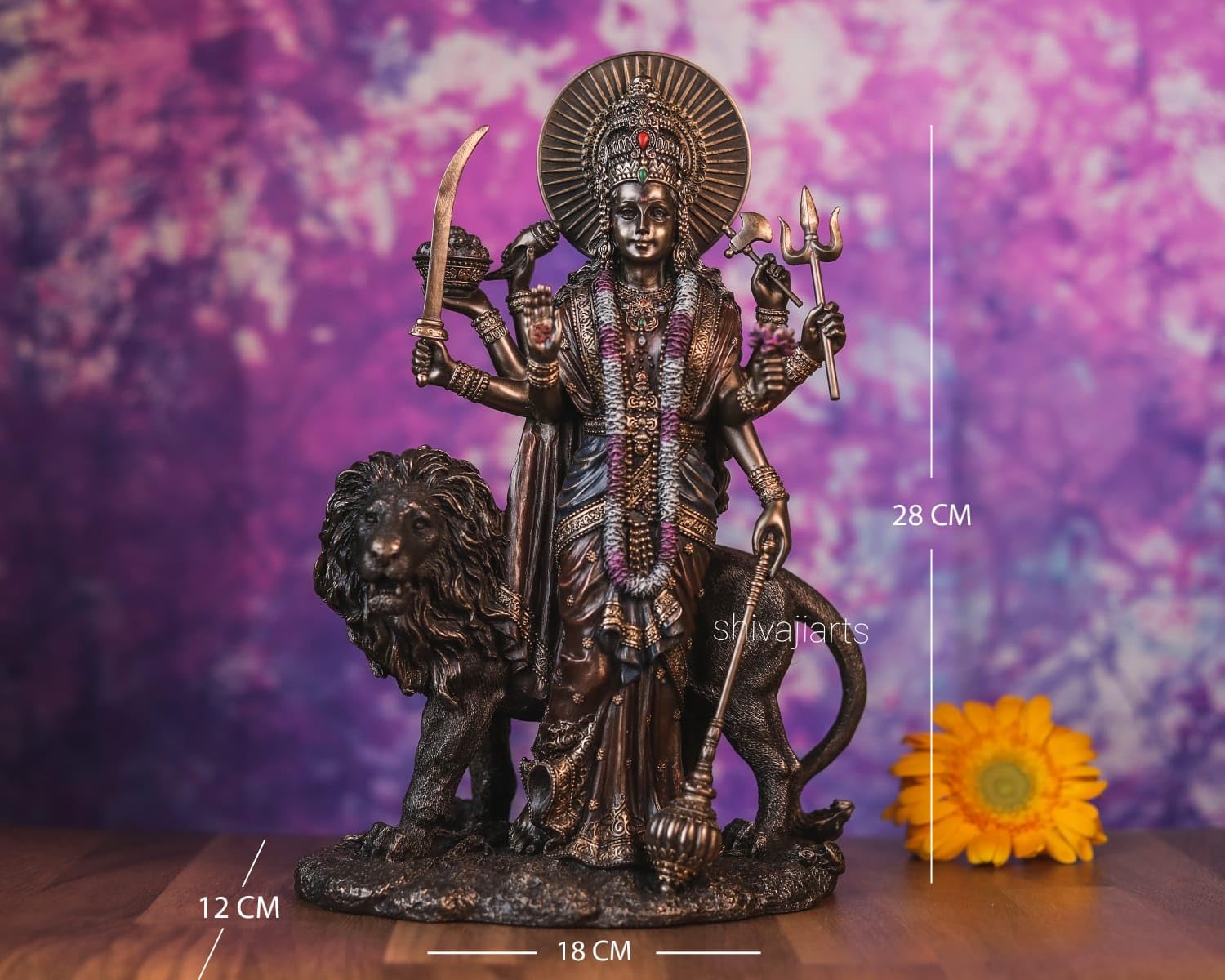 Shivaji Arts Durga Statue, Goddess Durga Statue, Durga for Altar, Parvati Statue, Shiva Statue, Durga Maa, Adishakti Statue, Kali, Durga Devi, 11"