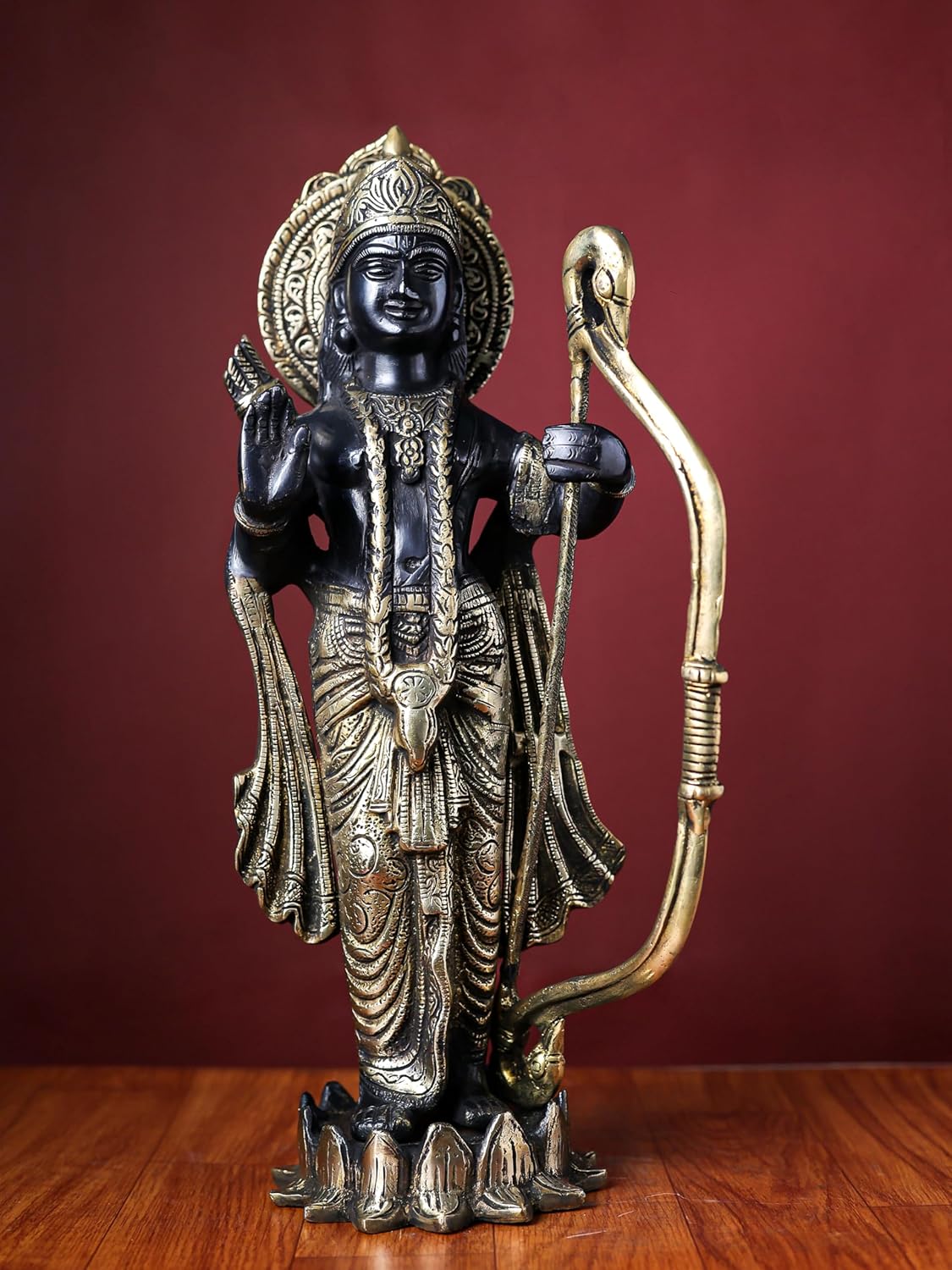 Shivaji Arts Brass Lord Ram Statue – 42 CM Ramchandra, Seventh Avatar of Vishnu, Ayodhya Ram lala | Ramchandra Idol Lord Shree ram