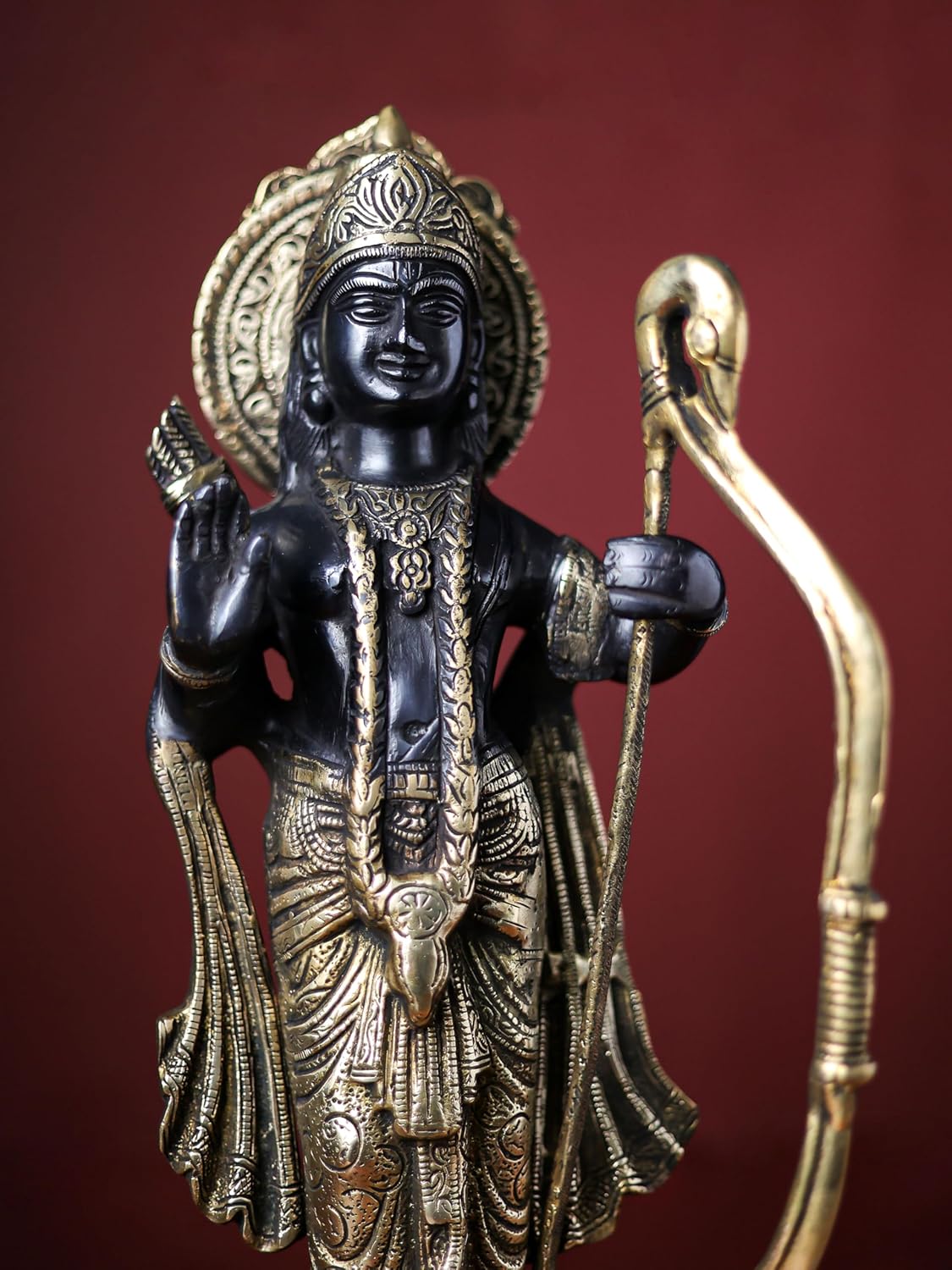 Shivaji Arts Brass Lord Ram Statue – 42 CM Ramchandra, Seventh Avatar of Vishnu, Ayodhya Ram lala | Ramchandra Idol Lord Shree ram