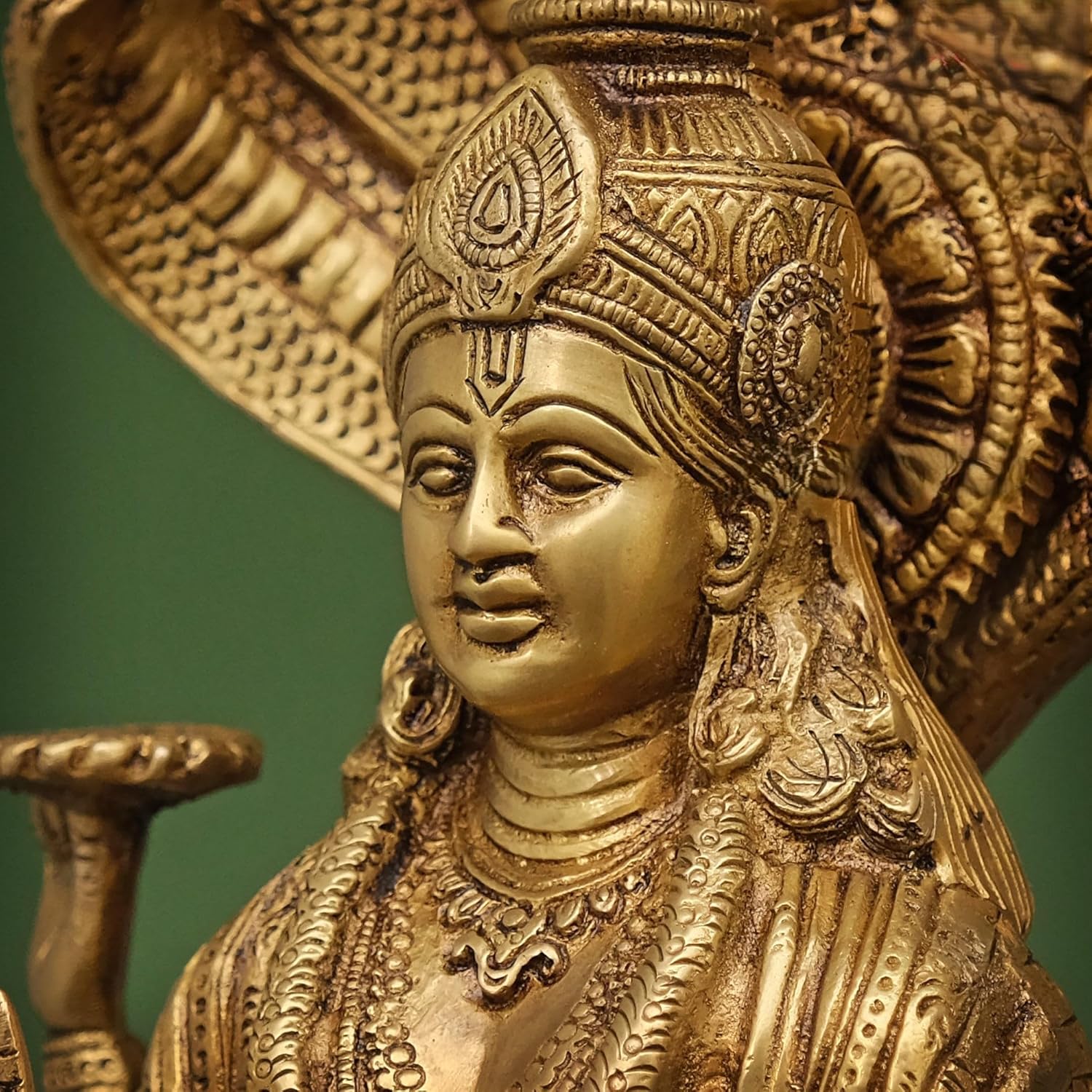 Shivaji Arts Lord Vishnu Statue, 17 Inch Brass Standing Vishnu Idol, Hindu God Vishnu Figure, Vishnu Bhagwan ki Murti, Narayana Statue