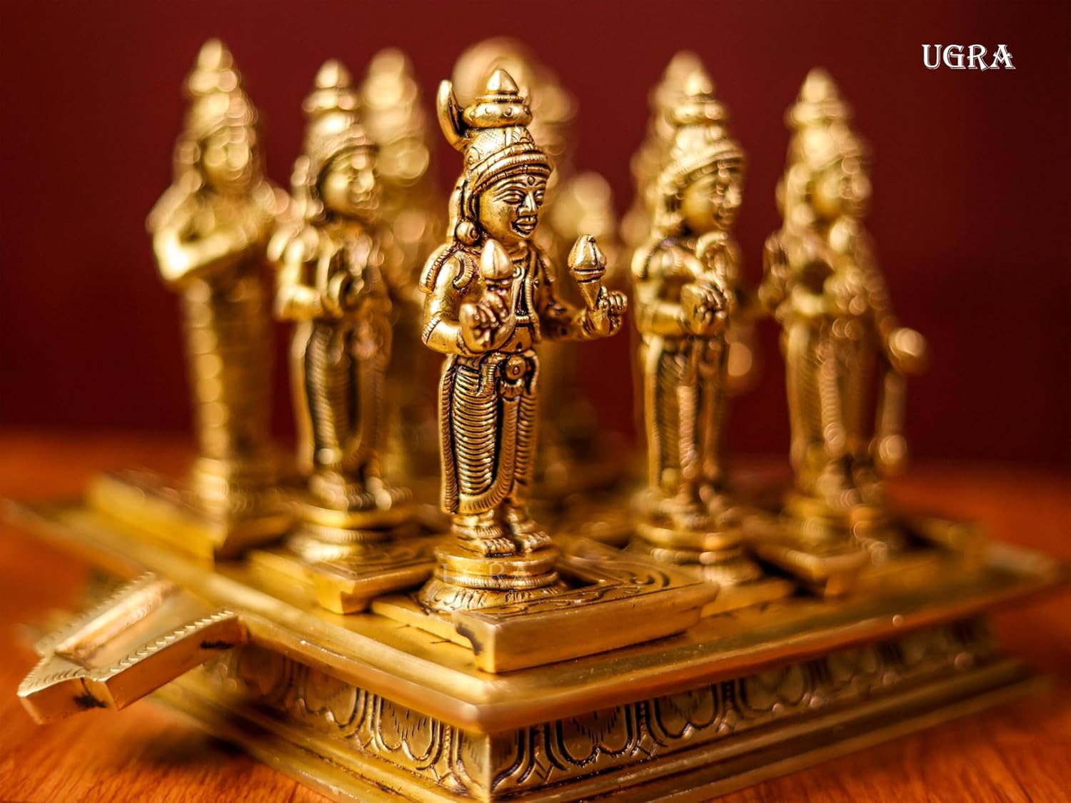 Brass Navgrah Statue Set, 9 Nav grah Brass Statues, Navagrah Statues in Brass, Brass Kundli Navagraha Statues Set, Navgraha Brass God Idols | Diwali Statue | Home Decor| Housewarming Gift