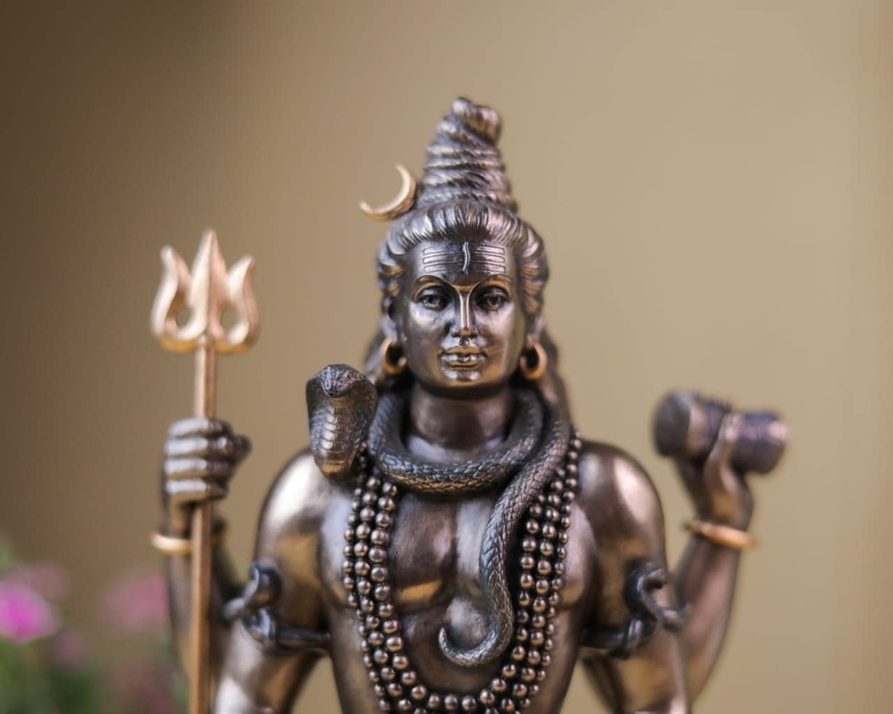 Shiva Statue Bonded Bronze 8 Inch