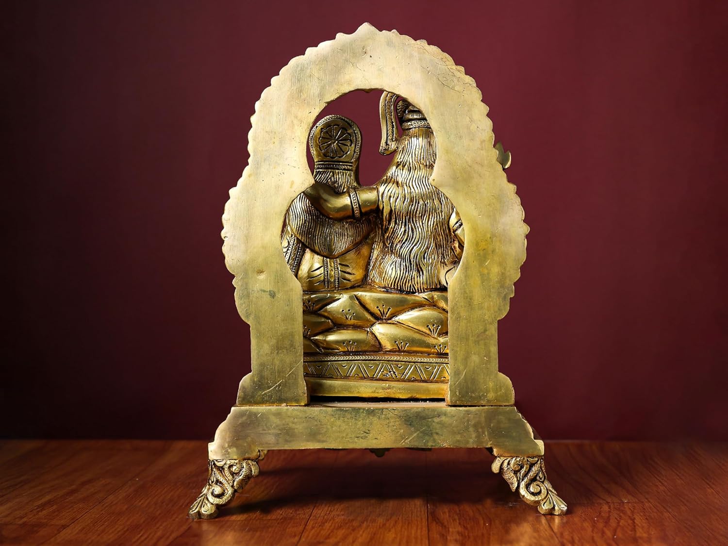 Shivaji Arts Brass Shiv Parivar Statue - 12 Inch | Lord Shiva with Parvati, Ganesh, Kartikeya, Nandi and Shivling | Hindu Family Deity | Shiva Family Statue | Pack of 1 | Housewarming Gift.