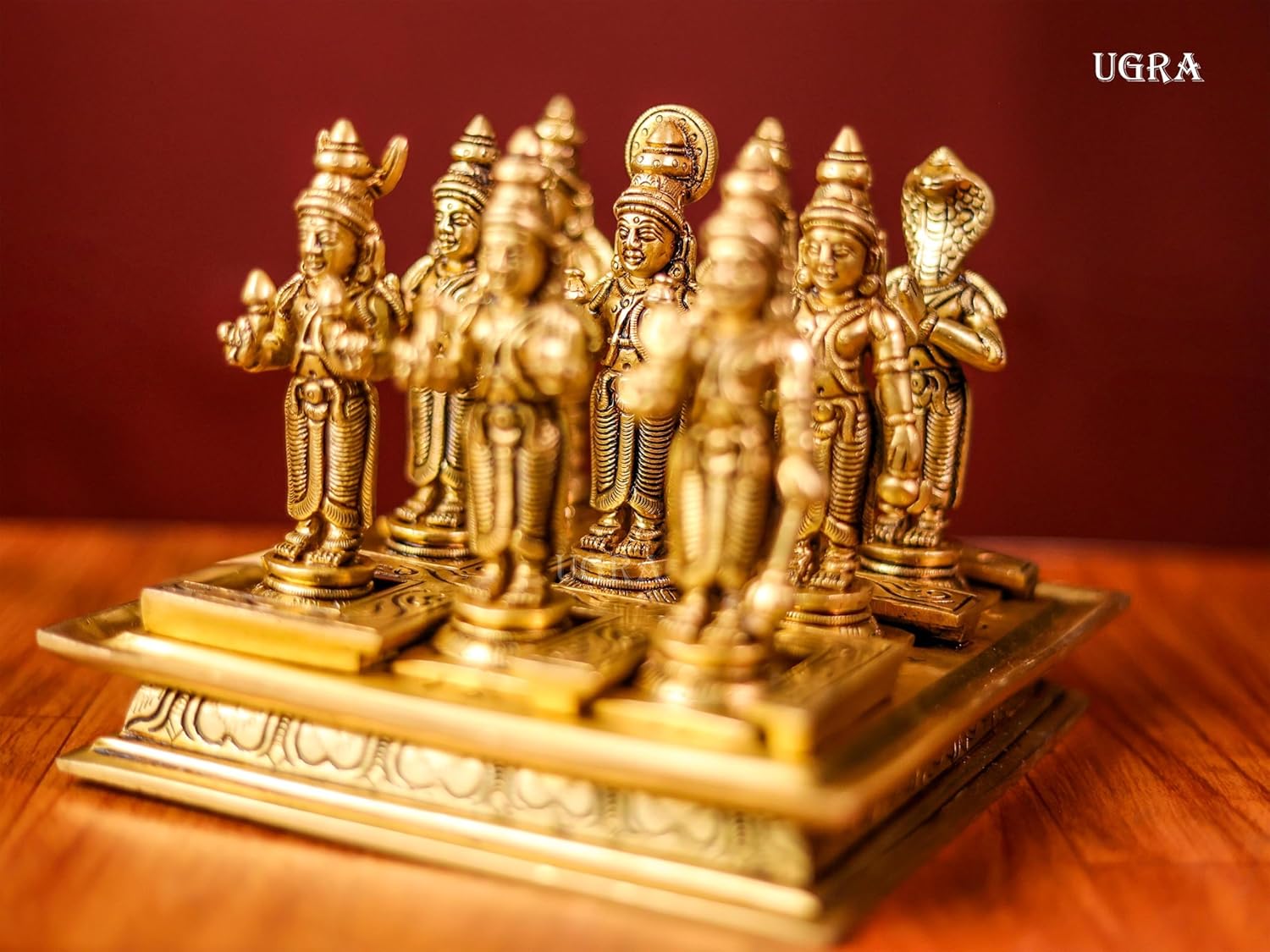 Brass Navgrah Statue Set, 9 Nav grah Brass Statues, Navagrah Statues in Brass, Brass Kundli Navagraha Statues Set, Navgraha Brass God Idols | Diwali Statue | Home Decor| Housewarming Gift