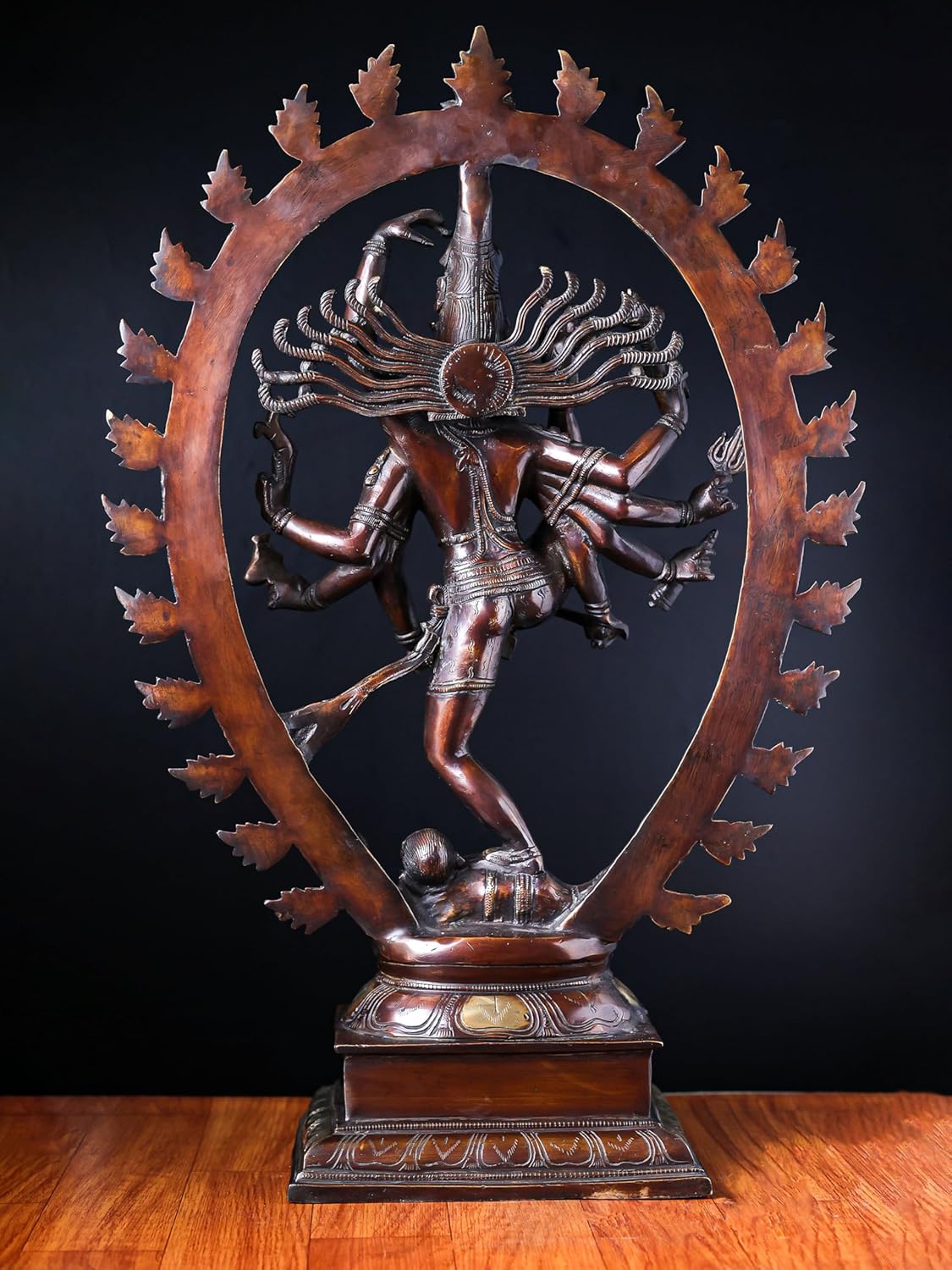 Shivaji Arts Dancing Shiva Nataraja Statue Large, Dancing Shiva Natraj Statue, 62 CM Big Size Brass Lord Shiva Natraja Sculpture, Shiv Nataraj Figurine.