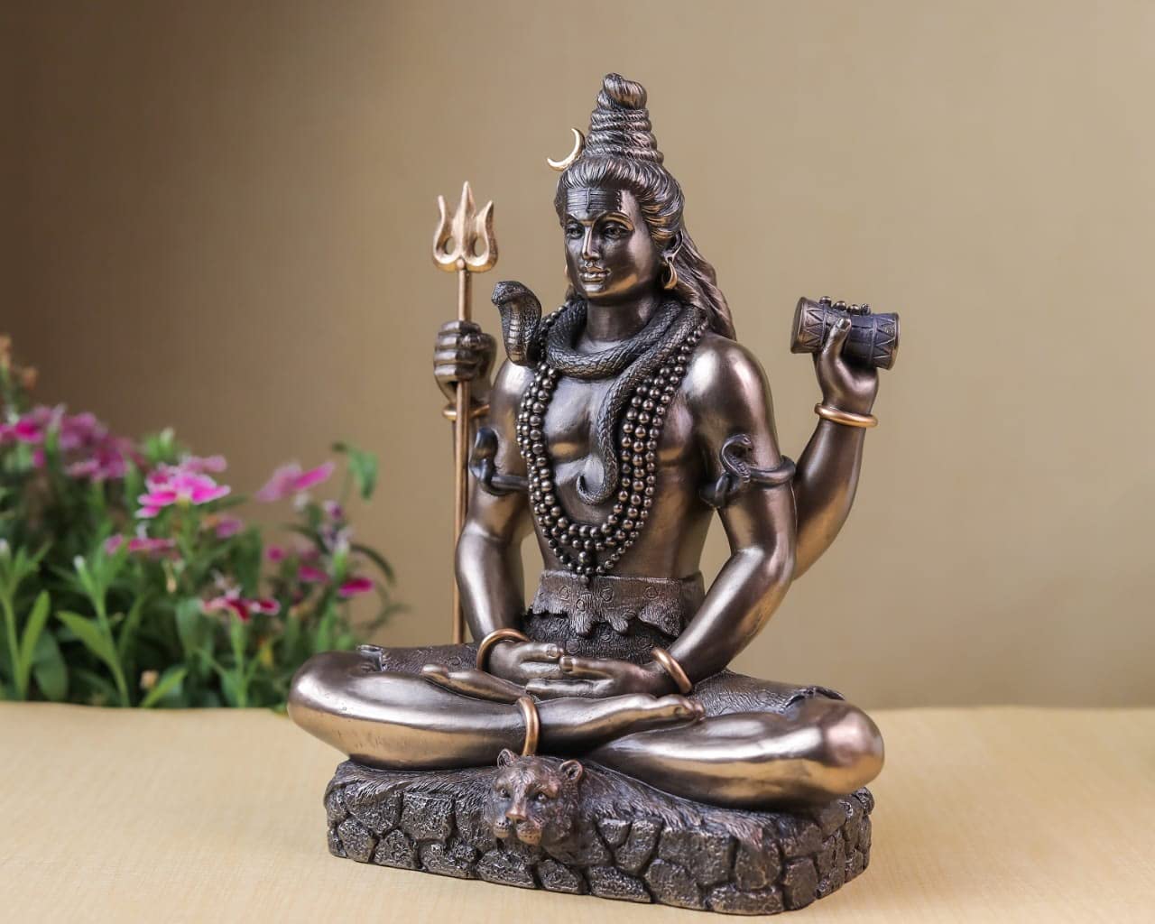 Shiva Statue Bonded Bronze 8 Inch