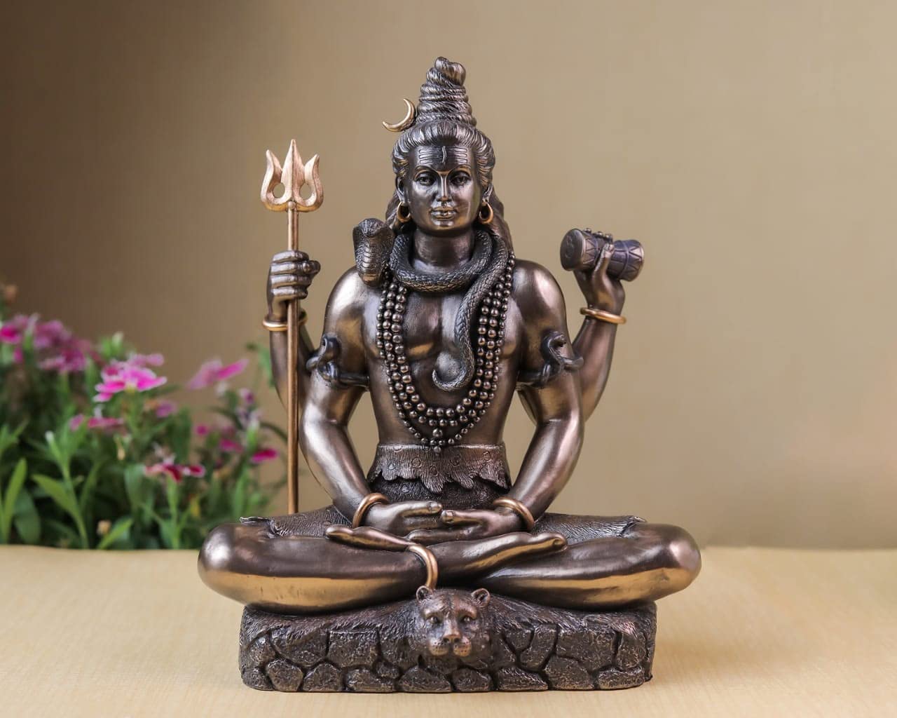 Shiva Statue Bonded Bronze 8 Inch
