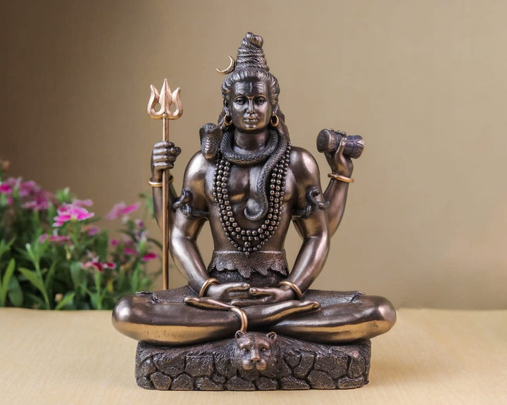 Shiva Statue Bonded Bronze 8 Inch
