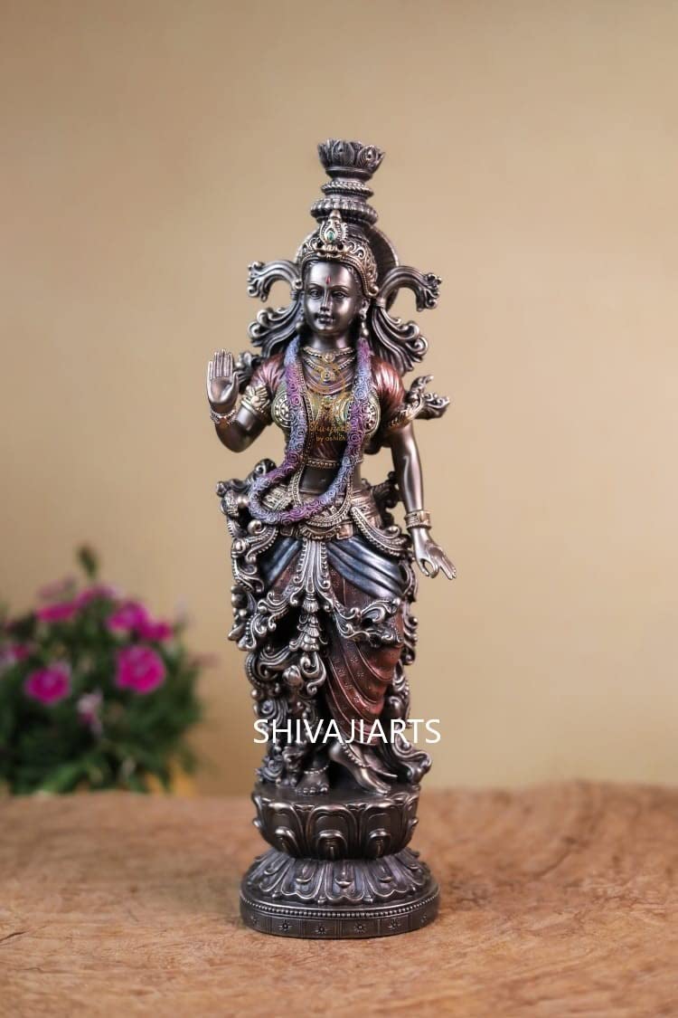 Radha Krishna Statue Bonded Bronze 15 Inch