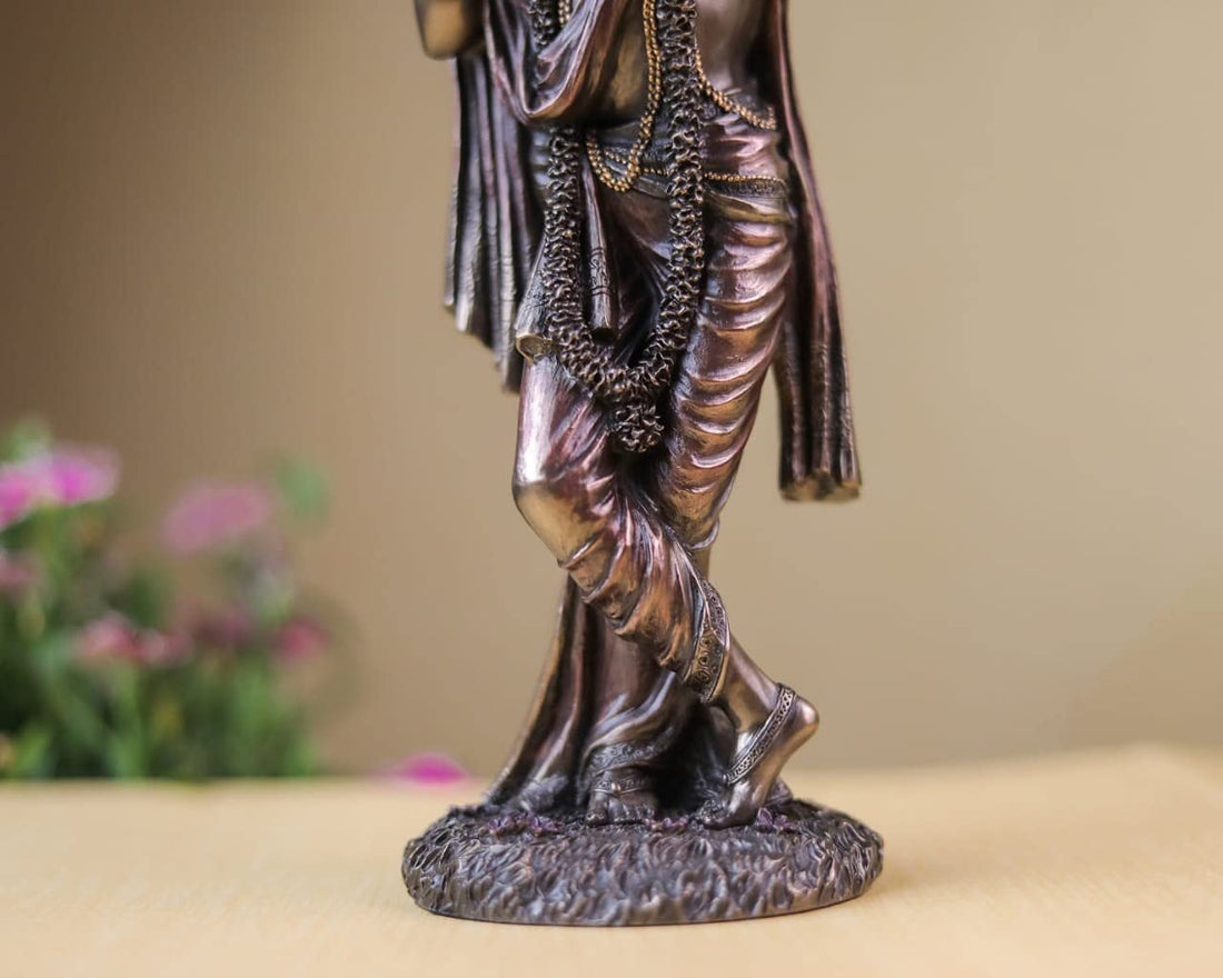Lord Krishna Statue Bonded Bronze 10 Inch