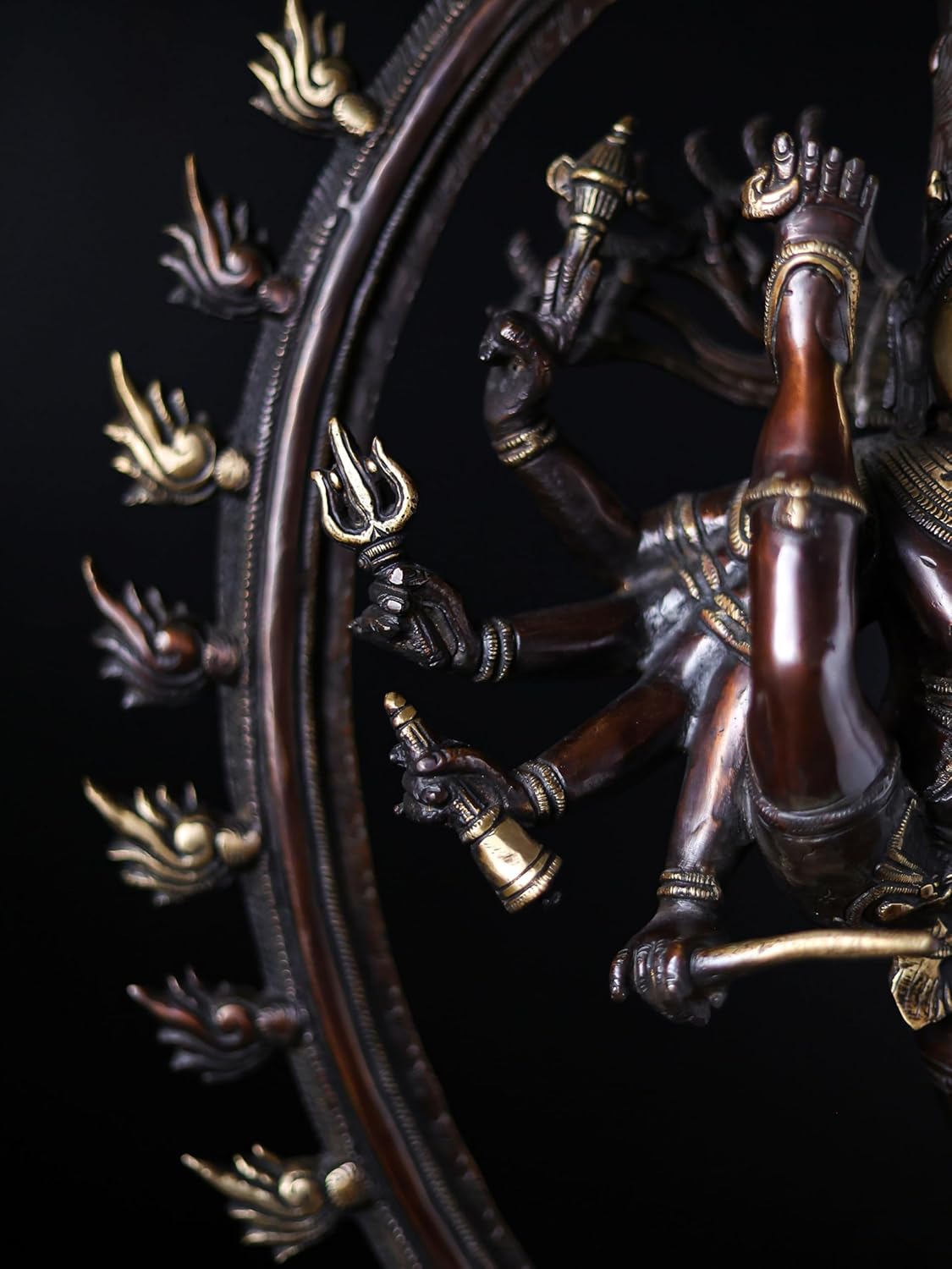 Shivaji Arts Dancing Shiva Nataraja Statue Large, Dancing Shiva Natraj Statue, 62 CM Big Size Brass Lord Shiva Natraja Sculpture, Shiv Nataraj Figurine.