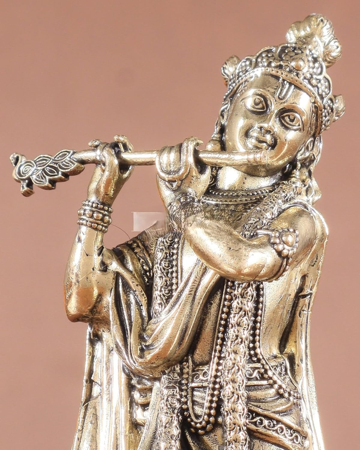 Lord Krishna Statue Brass 5 Inches