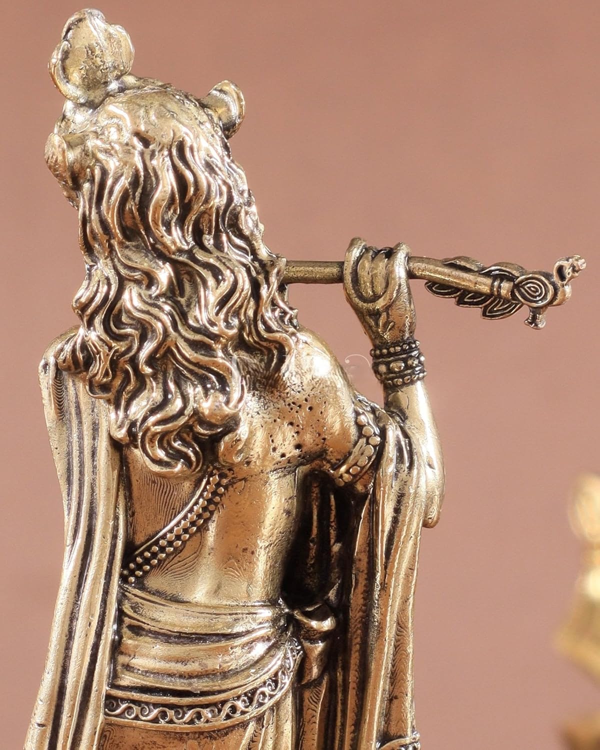 Lord Krishna Statue Brass 5 Inches
