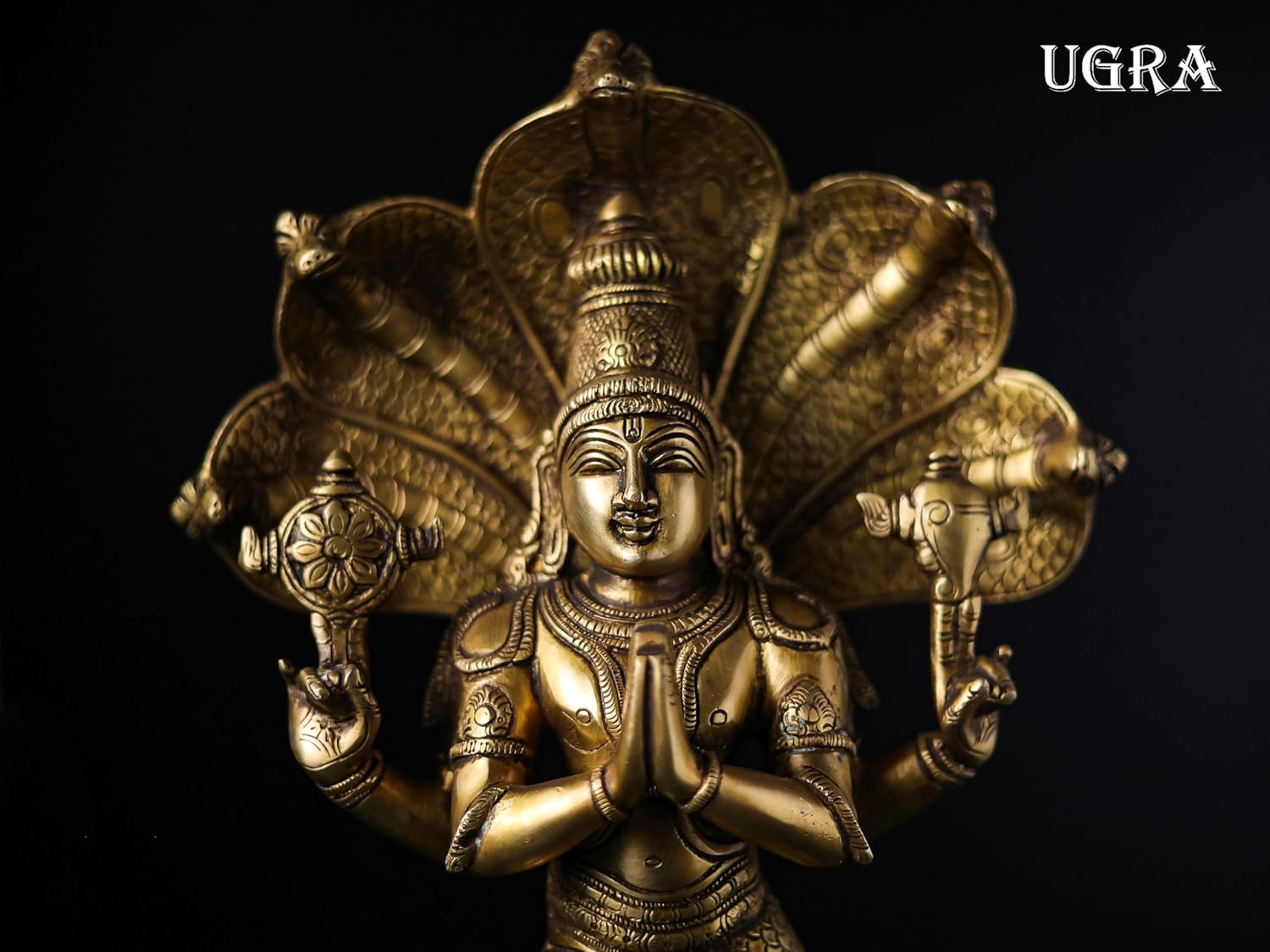 Shivaji Arts Brass Patanjali Statue 15 Inch Yoga God Idol for Schools & Practitioners