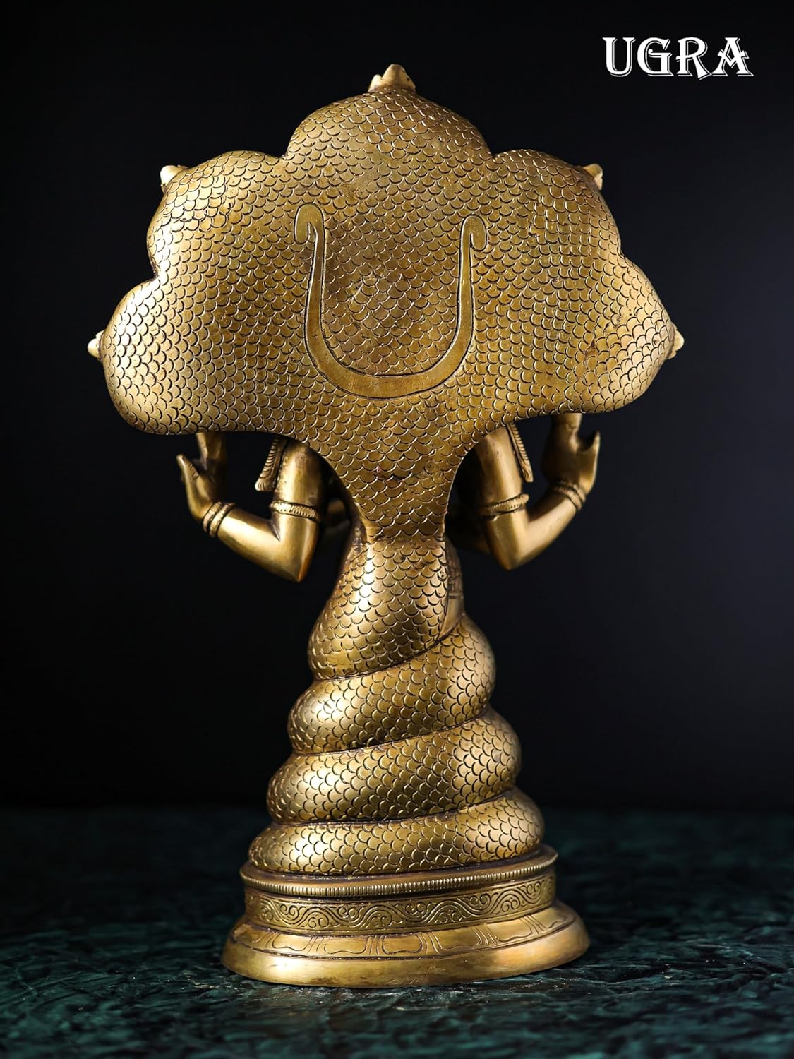 Shivaji Arts Brass Patanjali Statue 15 Inch Yoga God Idol for Schools & Practitioners