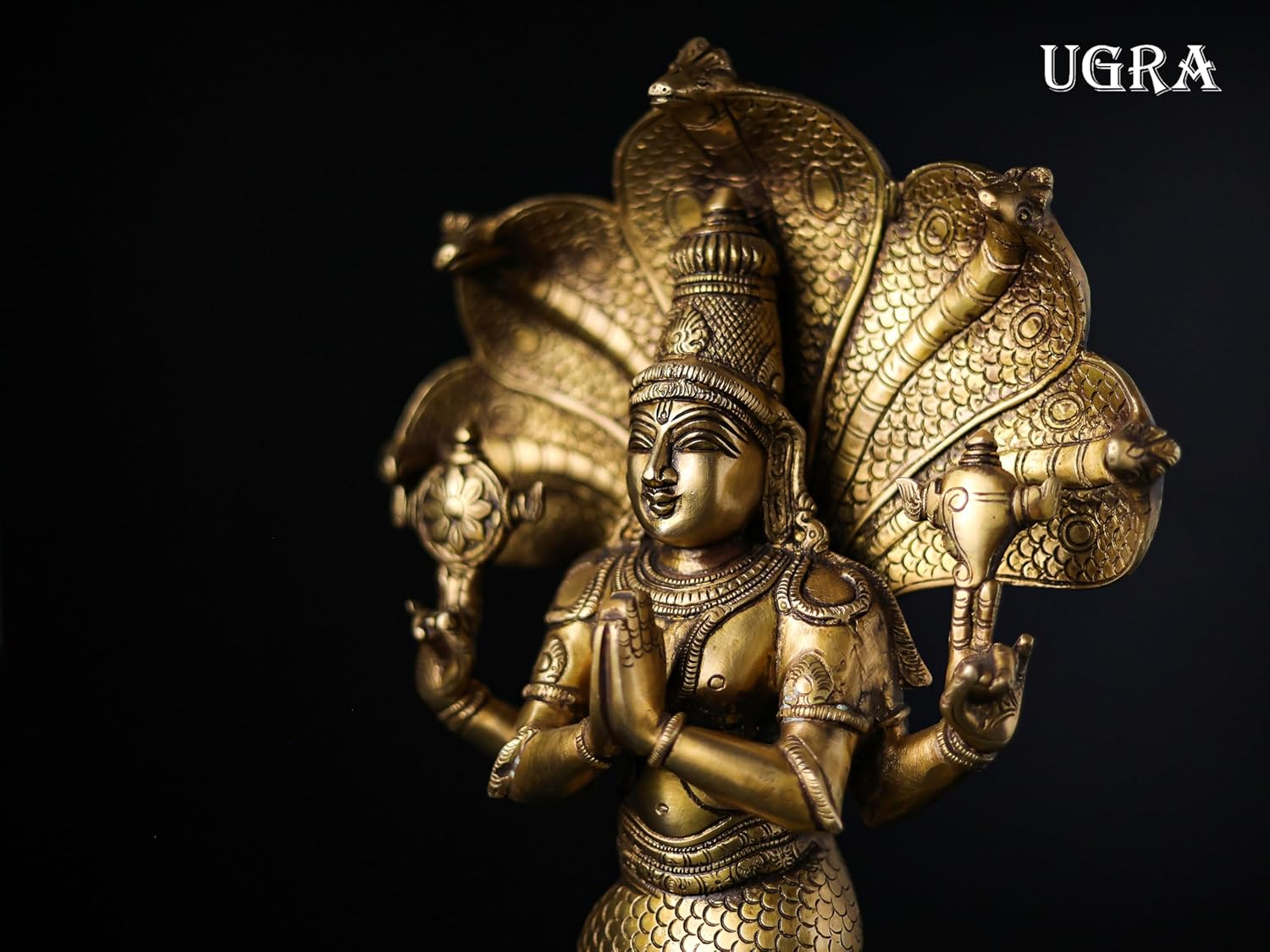 Shivaji Arts Brass Patanjali Statue 15 Inch Yoga God Idol for Schools & Practitioners