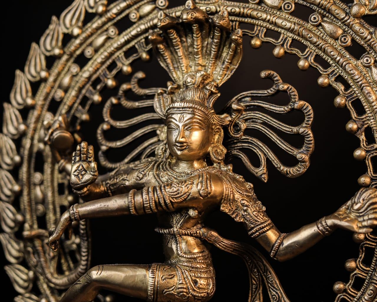 Shivaji Arts Dancing Shiva Nataraja Statue Large, Dancing Shiva Natraj Statue, 56 cm Big Size Brass Lord Shiva Natraja Sculpture, Shiv Nataraj Figurine.