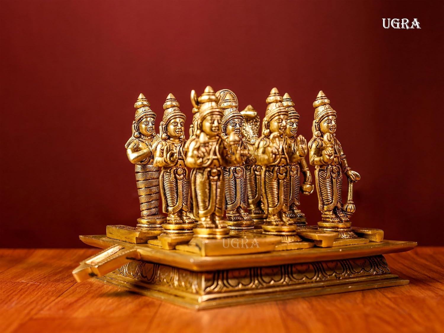 Brass Navgrah Statue Set, 9 Nav grah Brass Statues, Navagrah Statues in Brass, Brass Kundli Navagraha Statues Set, Navgraha Brass God Idols | Diwali Statue | Home Decor| Housewarming Gift