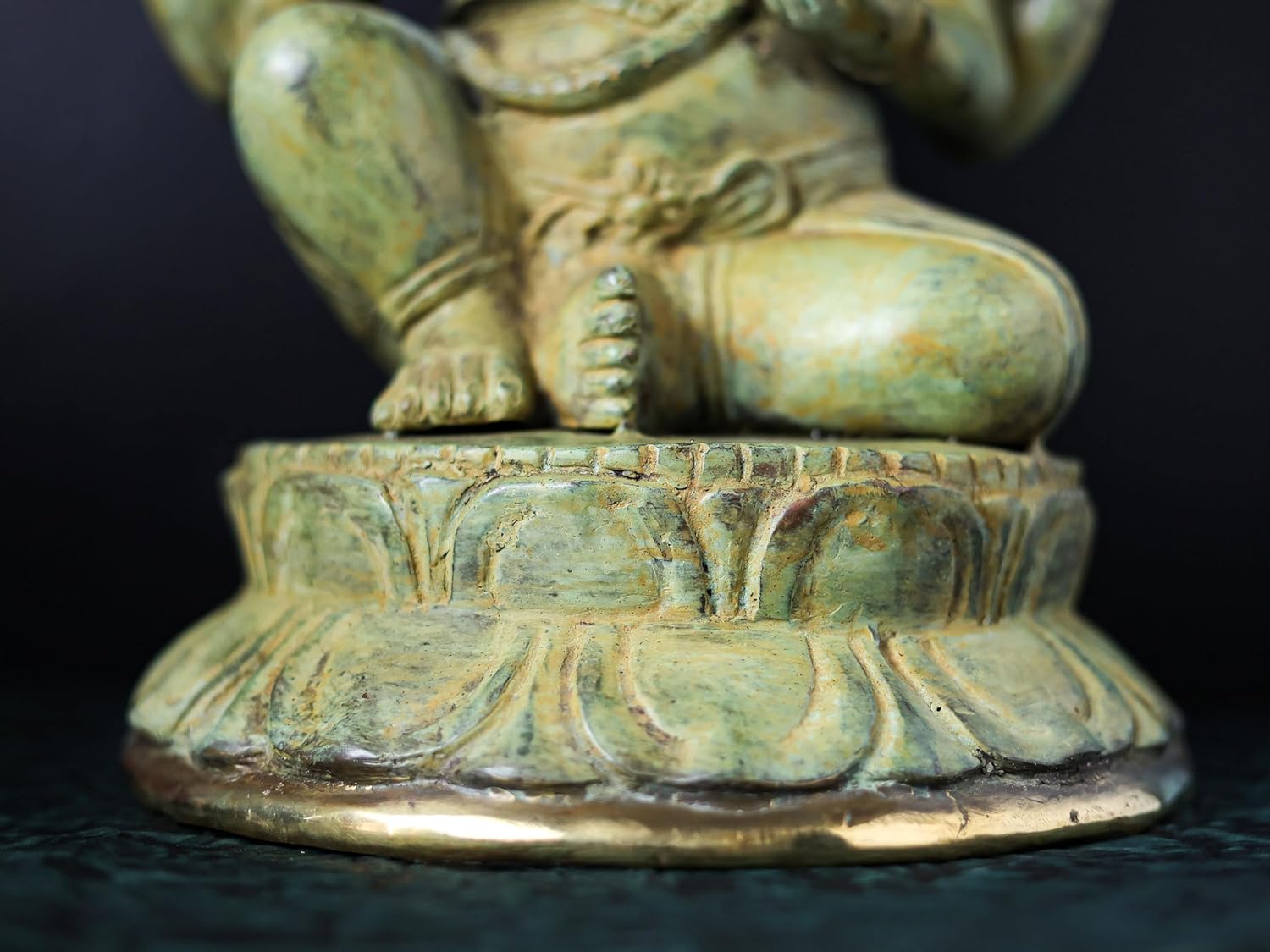 Shivaji Arts Bronze Antique Green Ganesha Statue, 42 CM Ganesh Antique Statue, Ganpati Idol, Good Luck Gift for New Beginnings, House Warming Gift | Home Altar Decor | Diwali Gift.